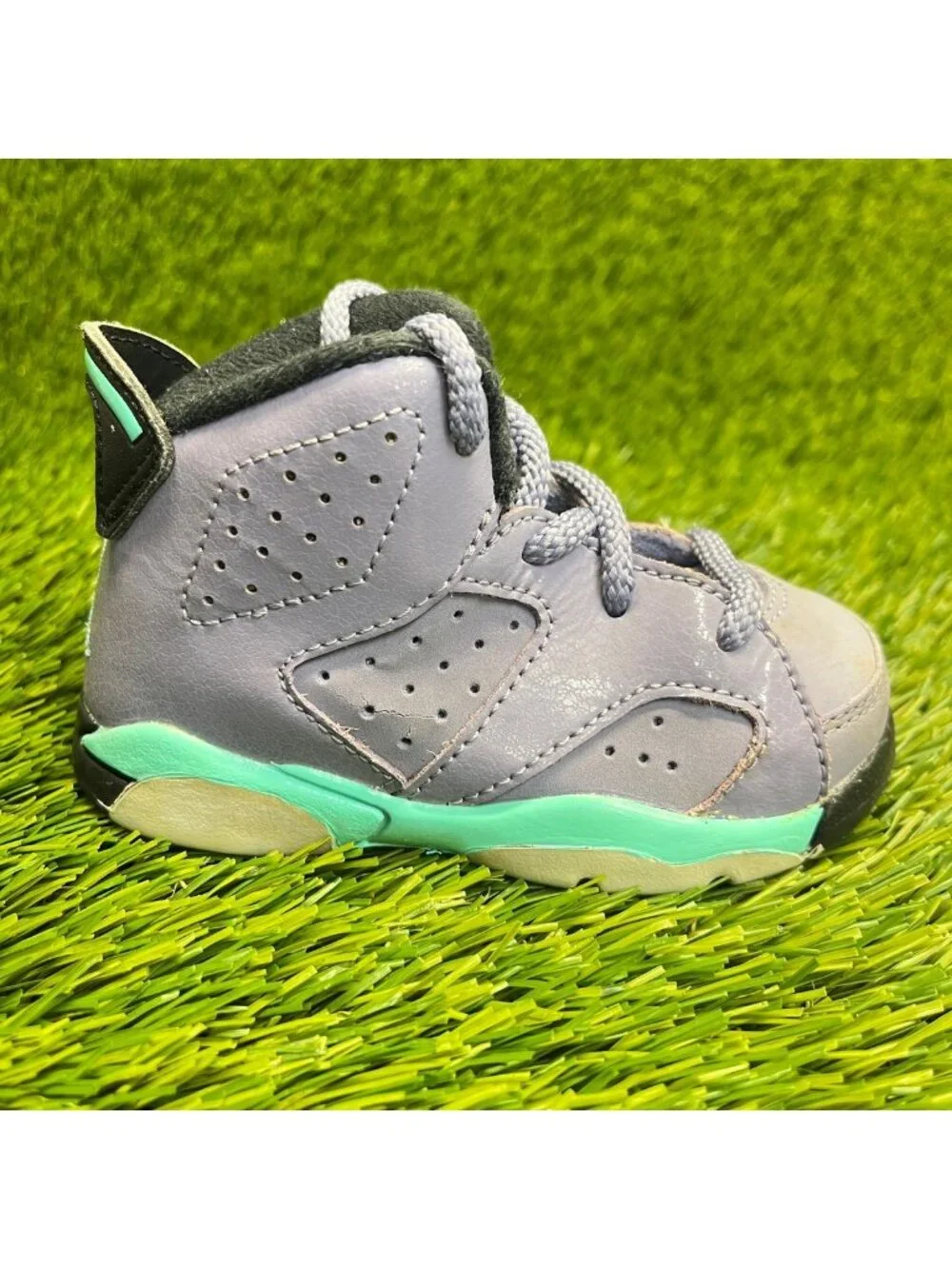 Nike Air Jordan 6 Retro Iron Purple Toddler Size 5C Athletic Shoes Sneakers